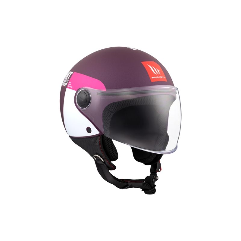Offener Motorradhelm MT STREET INBOARD C8 matt lila-rosa