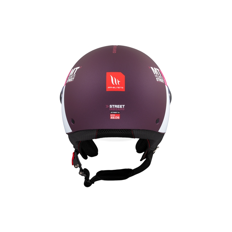 Offener Motorradhelm MT STREET INBOARD C8 matt lila-rosa