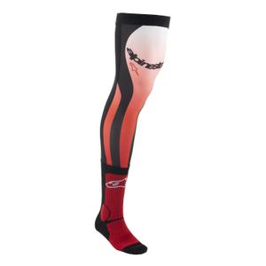 Alpinestars Knee Brace Socken rot fluo-weiß-schwarz