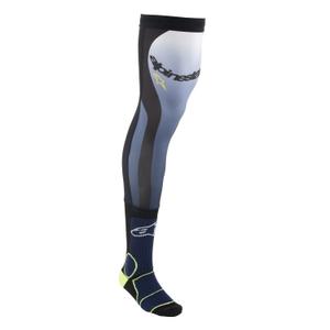 Alpinestars Knee Brace Socken blau-gelb fluo-weiß-schwarz