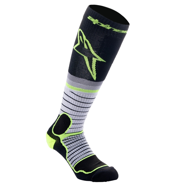 Alpinestars MX PRO Socken schwarz-gelb fluo-grau