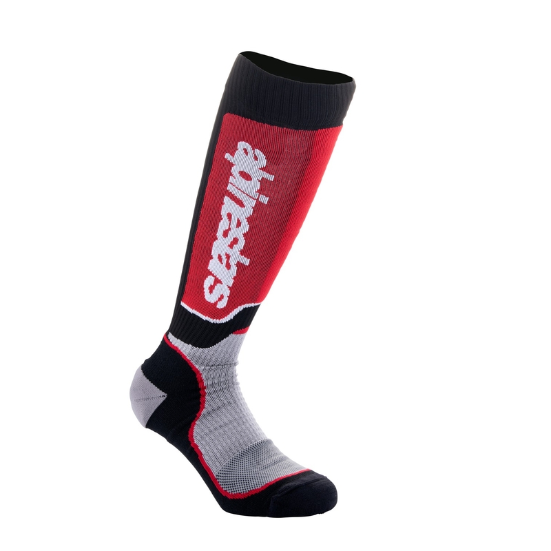 Alpinestars MX Plus Kindersocken Schwarz-Rot-Grau