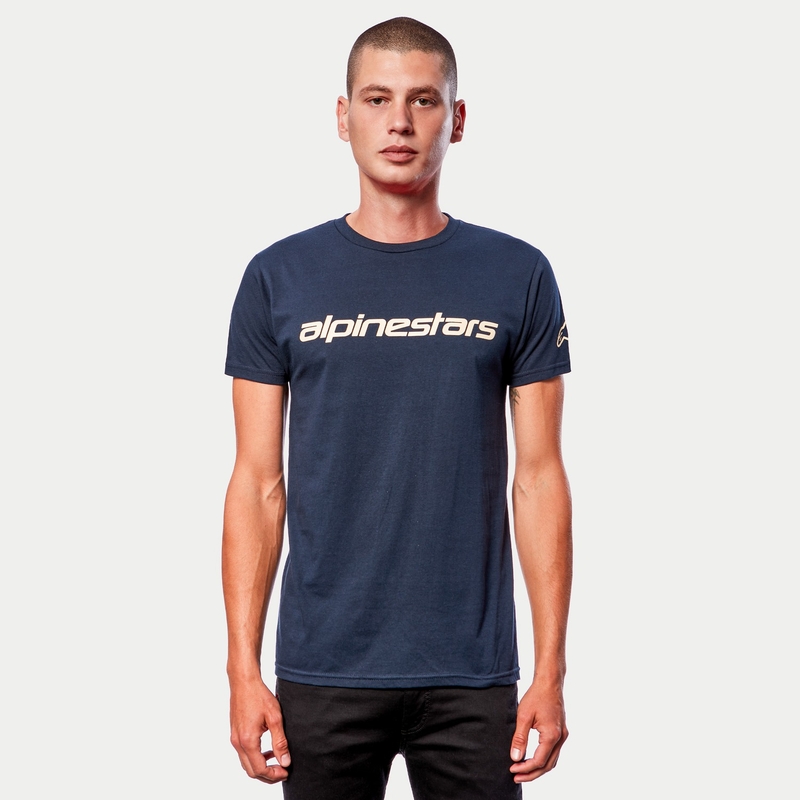Alpinestars Linear Wordmark T-Shirt blau-beige
