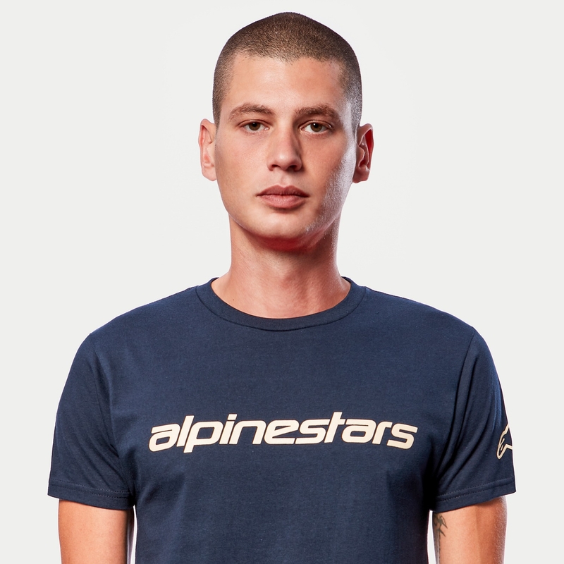 Alpinestars Linear Wordmark T-Shirt blau-beige