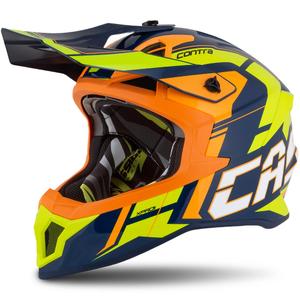 Motocross-Helm Cassida Cross Pro 2 Contra fluo gelb-orange-blau