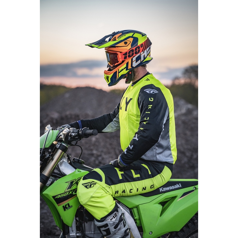 Motocross-Helm Cassida Cross Pro 2 Contra fluo gelb-orange-blau