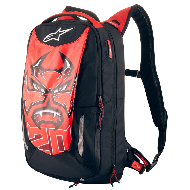 Rucksack Alpinestars City Hunter FQ20 2024 schwarz-rot-weiß