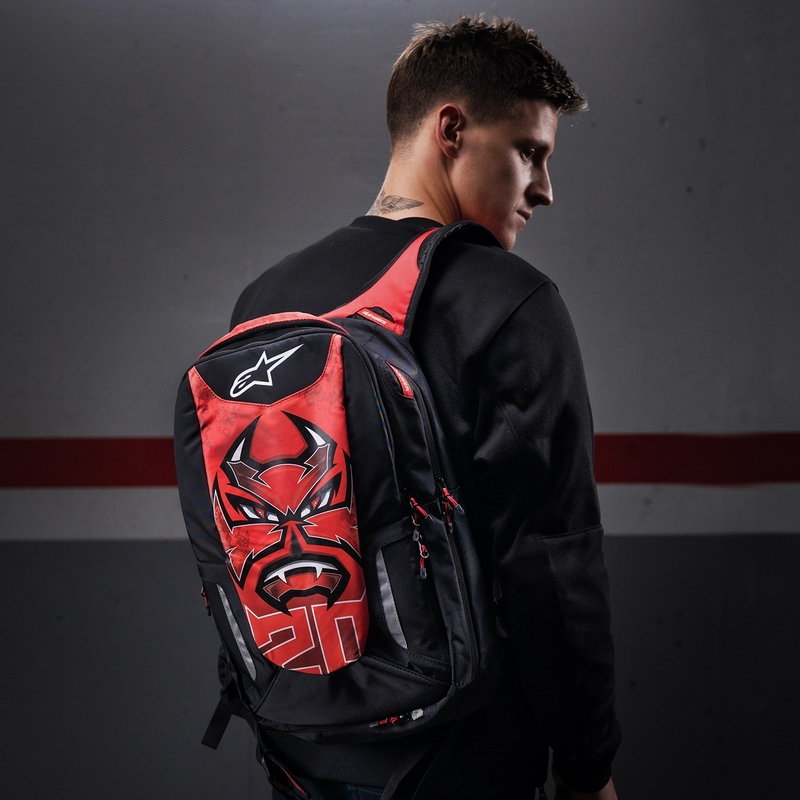 Rucksack Alpinestars City Hunter FQ20 2024 schwarz-rot-weiß