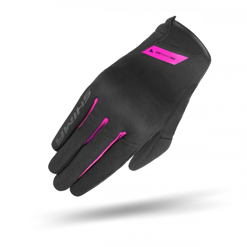 Damen-Motorradhandschuhe Shima One EVO schwarz-rosa