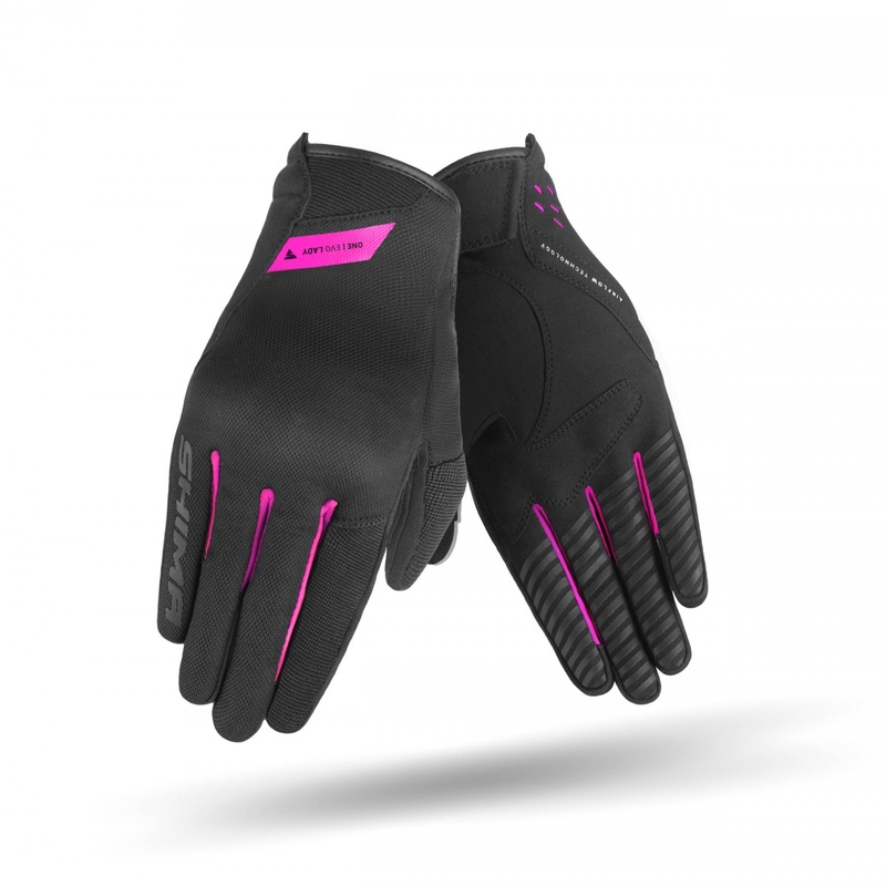 Damen-Motorradhandschuhe Shima One EVO schwarz-rosa