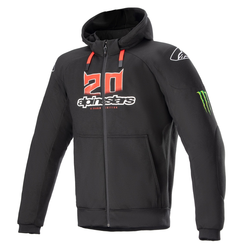 Alpinestars Chrome Ignition Monster FQ20 Motorradjacke schwarz-rot-weiß-grün