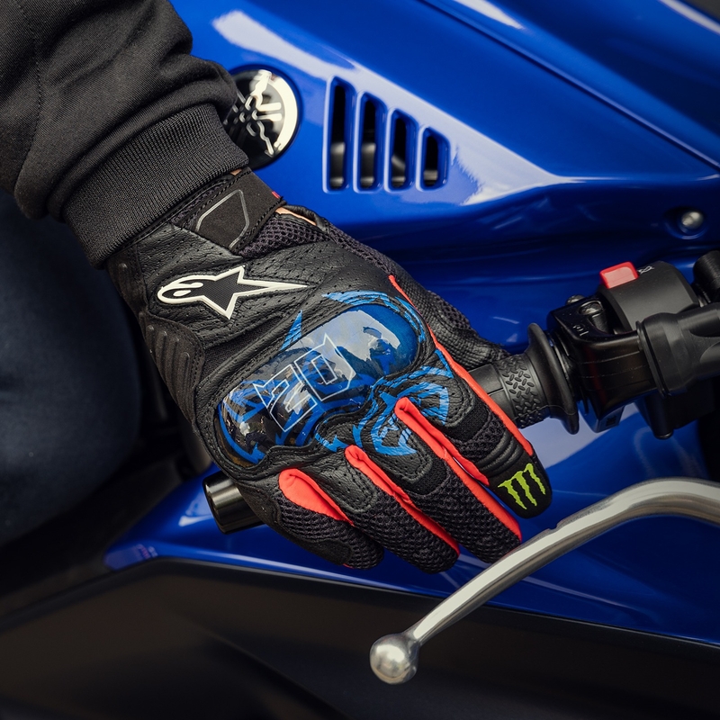 Alpinestars SMX-1 Air 2 Monster FQ20 Motorradhandschuhe Schwarz-Rot-Blau-Weiß-Grün