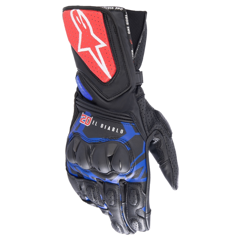Alpinestars SP-8 3 Monster FQ20 Motorradhandschuhe schwarz-rot-blau-weiß