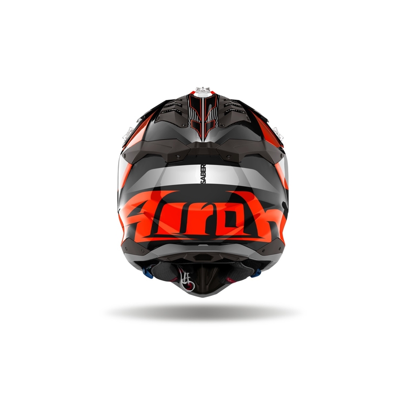 Motocross-Helm Airoh Aviator 3 Sabre 2024 glänzend orange