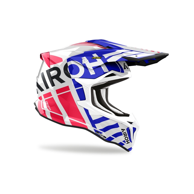 Airoh Strycker Brave 2024 Motocross-Helm glänzend blau-rot Ausverkauf