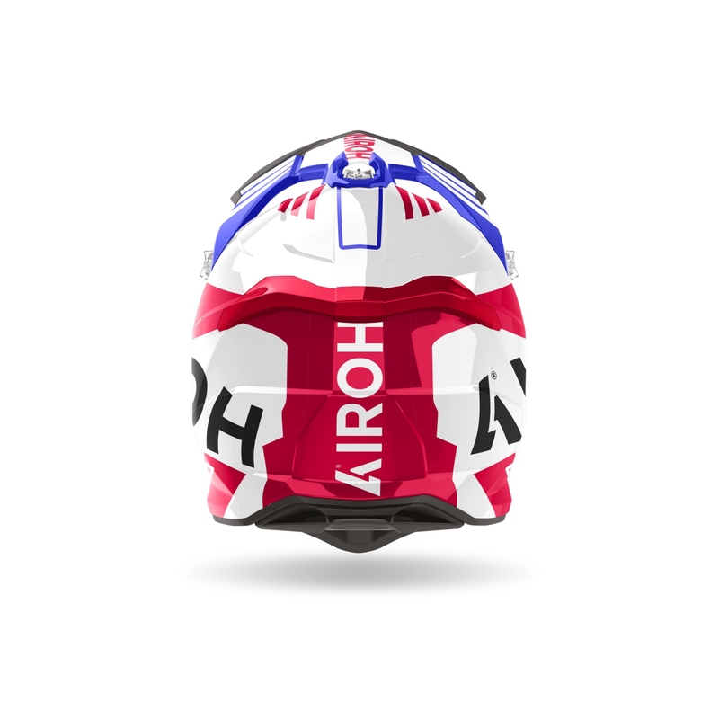 Airoh Strycker Brave 2024 Motocross-Helm glänzend blau-rot Ausverkauf
