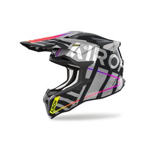 Airoh Strycker Brave 2024 Motocross-Helm, glänzendes Grau
