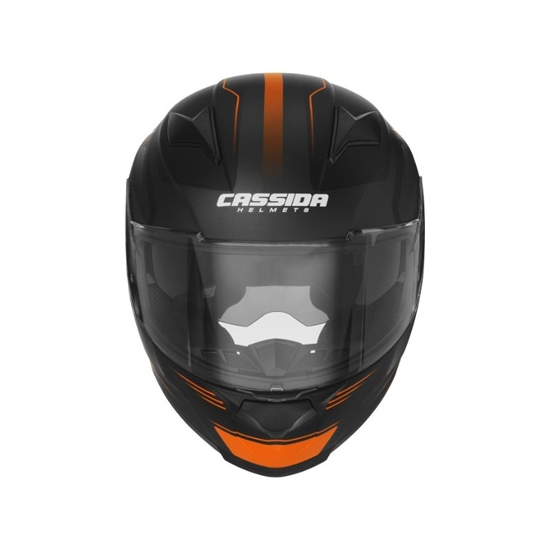 Cassida Apex Fusion Schwarz-Orange-Weiß Motorradhelm Ausverkauf