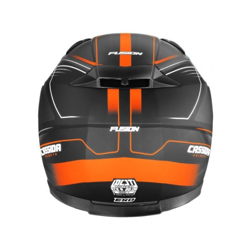 Cassida Apex Fusion Schwarz-Orange-Weiß Motorradhelm Ausverkauf