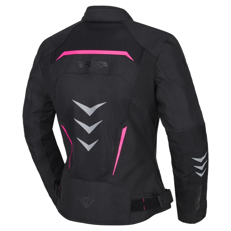 Damen-Motorradjacke RSA Runway schwarz-rosa