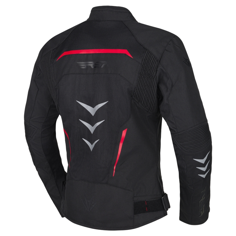 Damen-Motorradjacke RSA Runway schwarz-rot
