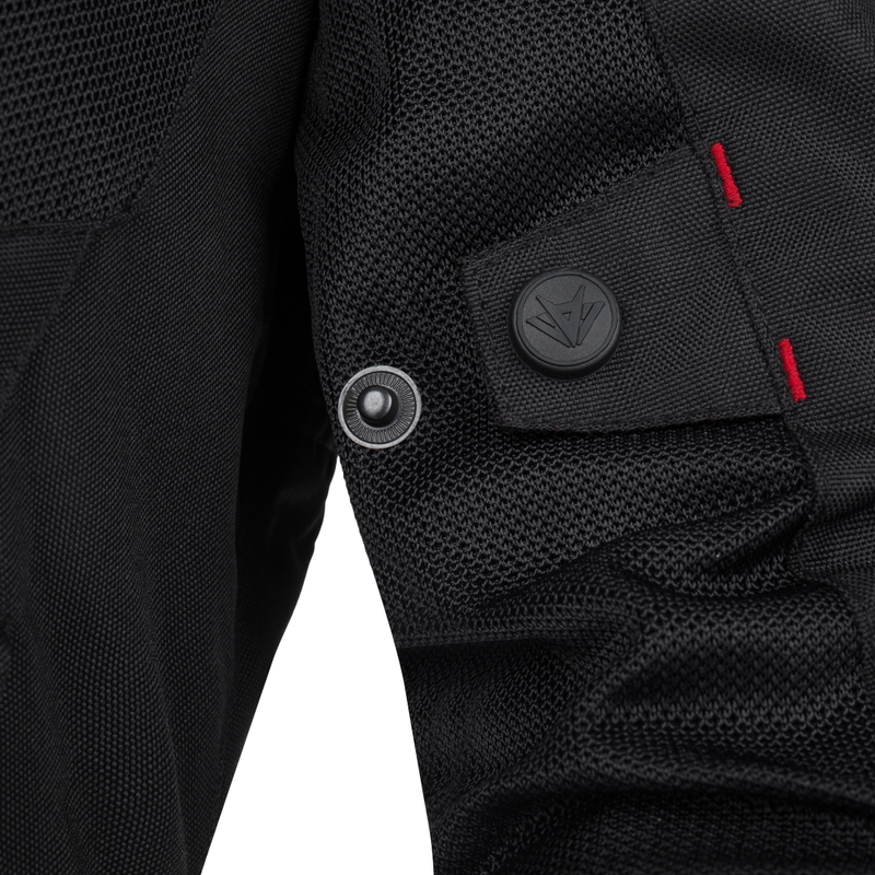 Damen-Motorradjacke RSA Runway schwarz-rot