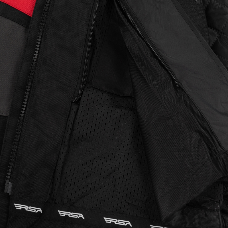 RSA Storm Motorradjacke schwarz-grau-fluogelb