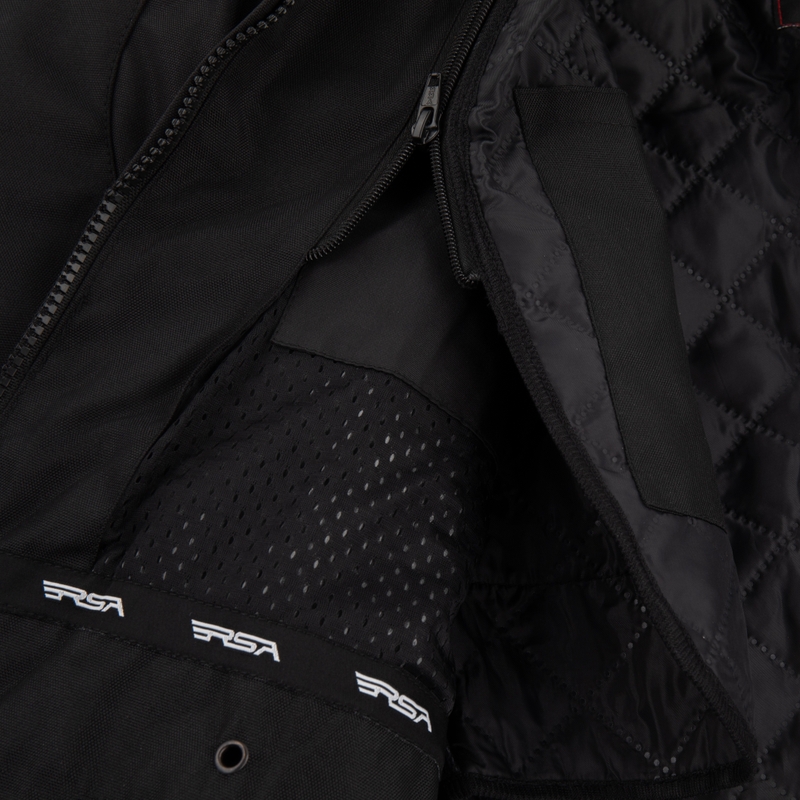 RSA Wasp Damen-Motorradjacke, schwarz-rosa-weiß