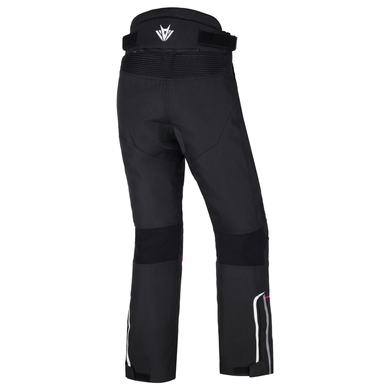 RSA Wasp Motorradhose für Frauen in Schwarz, Weiß und Rosa