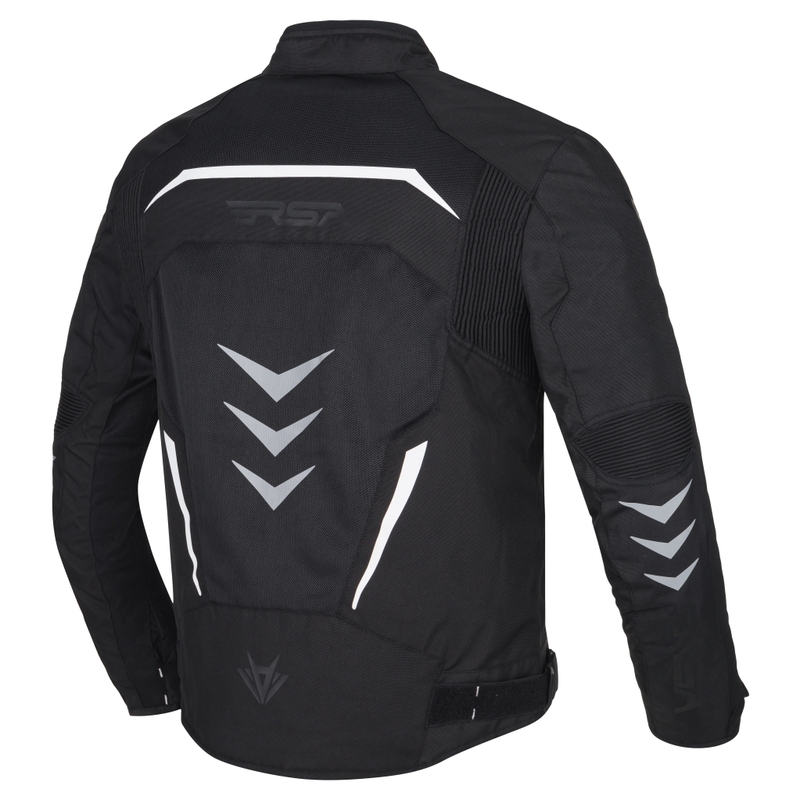 RSA Runway Motorradjacke schwarz und weiß