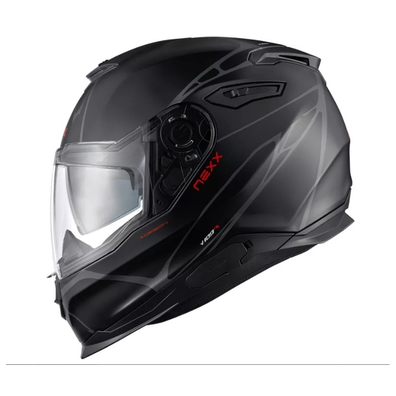 Integrierter Motorradhelm Nexx Y.100 B-SIDE schwarz-grau Ausverkauf
