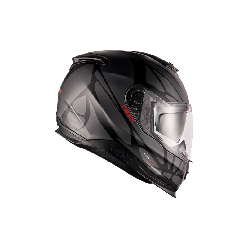 Integrierter Motorradhelm Nexx Y.100 B-SIDE schwarz-grau Ausverkauf