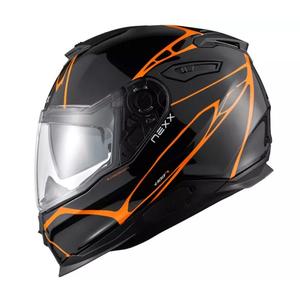 Integrierter Motorradhelm Nexx Y.100 B-SIDE schwarz-orange