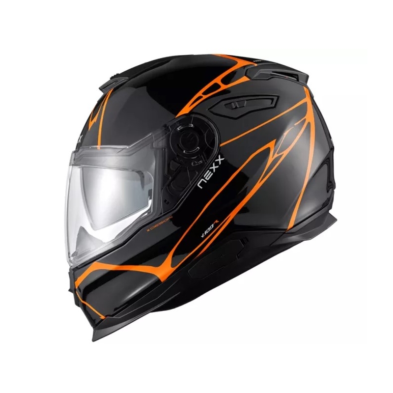 Integrierter Motorradhelm Nexx Y.100 B-SIDE schwarz-orange Ausverkauf
