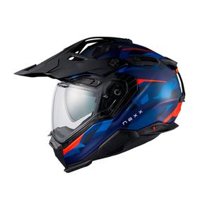 Enduro-Motorradhelm Nexx X.WED3 Trailmania blau-rot