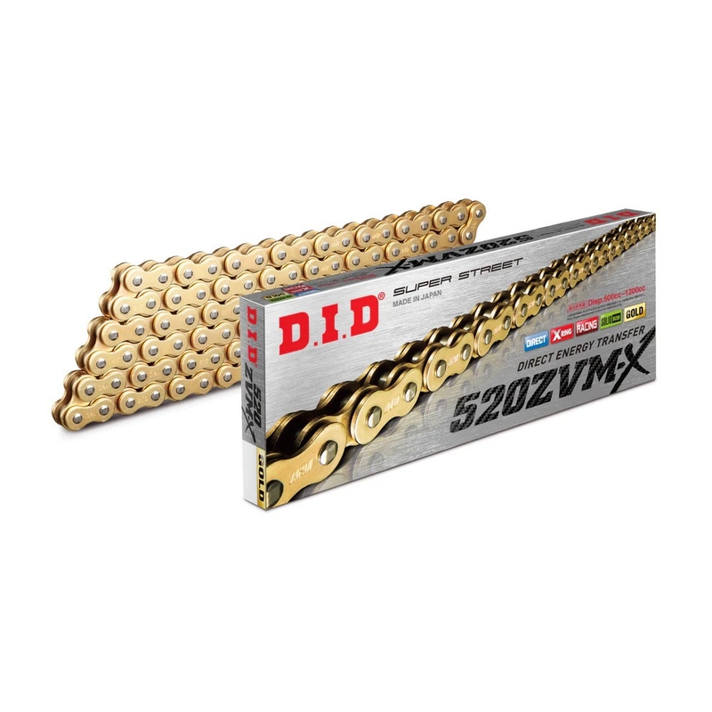 ZVM-X series X-Ring chain D.I.D Chain 520ZVM-X 112 L golden/golden