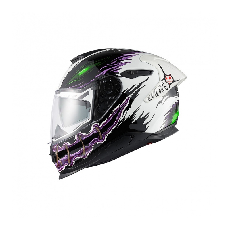 Integrierter Motorradhelm Nexx Y.100R Night Rider weiß
