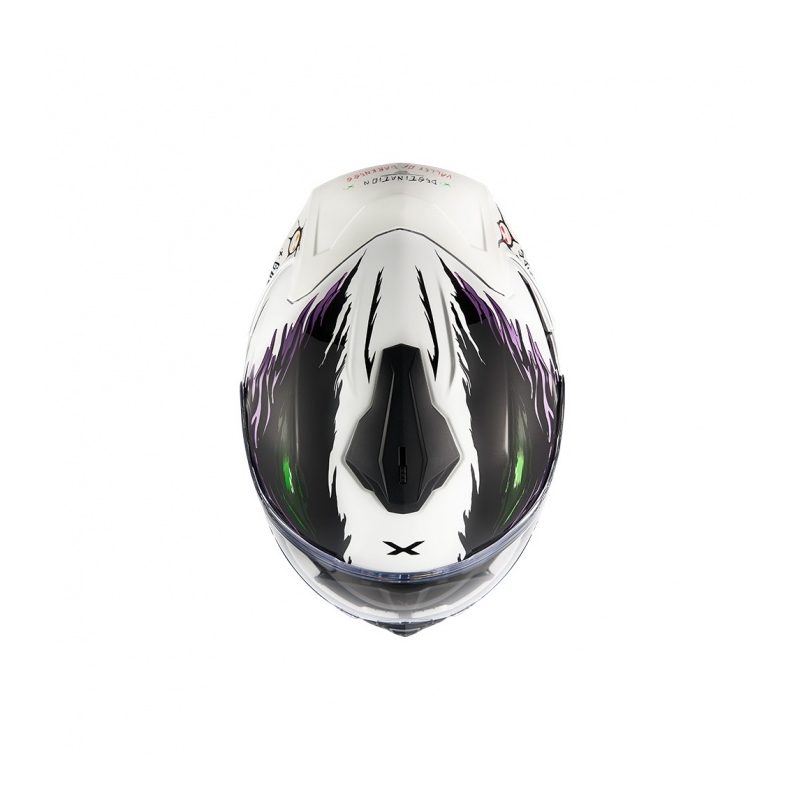Integrierter Motorradhelm Nexx Y.100R Night Rider weiß