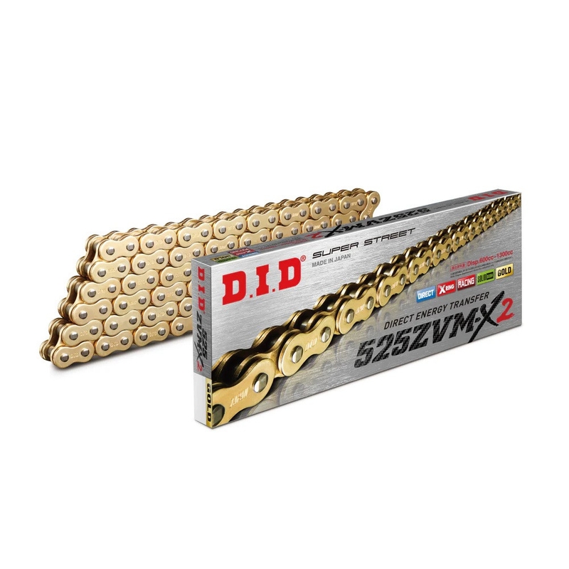 ZVM-X series X-Ring chain D.I.D Chain 525ZVM-X2 108 L golden/golden