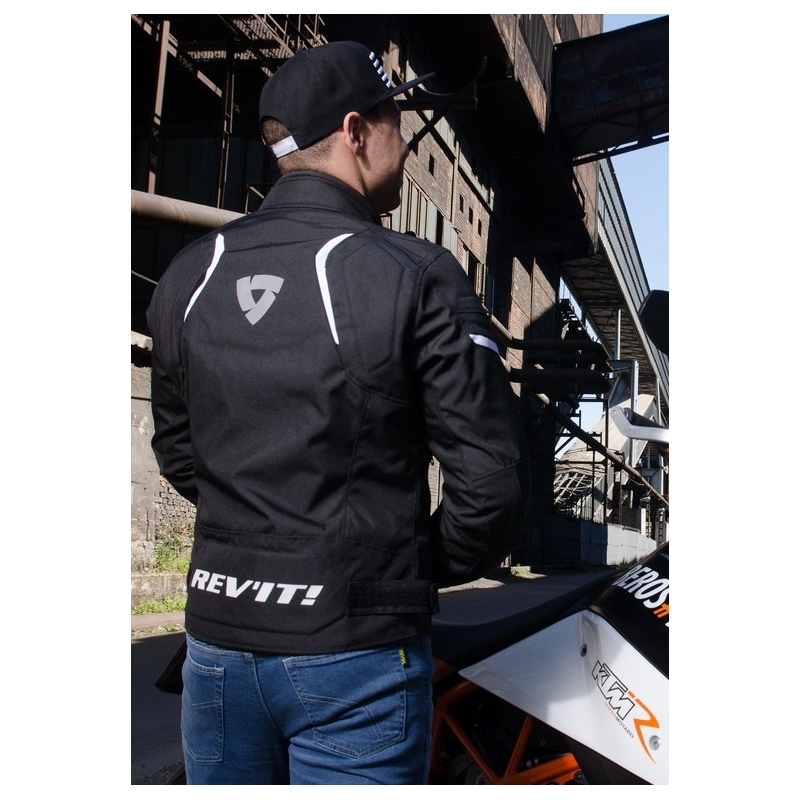 Revit Jupiter 2 schwarz und weiß Motorradjacke Ausverkauf