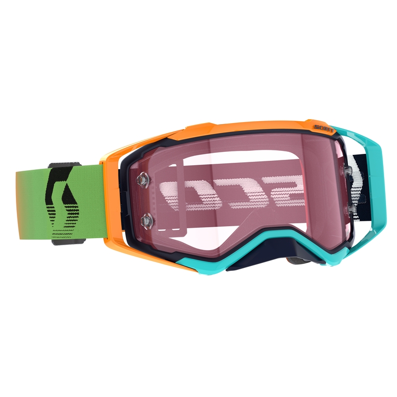 Motocross-Brille Scott Prospect AMP blau-orange-rosa