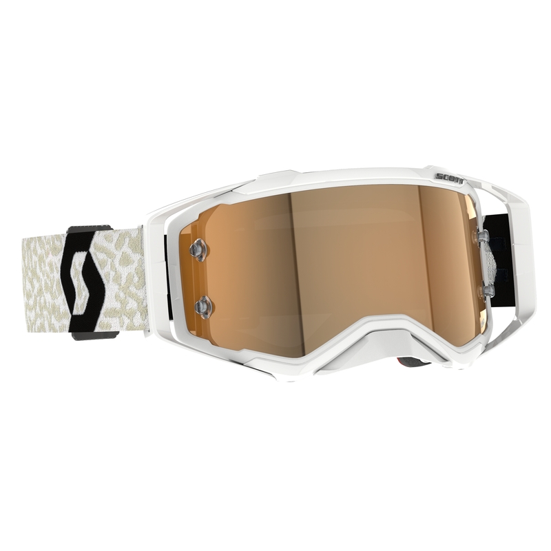 Scott Prospect AMP weiß-schwarz-goldene Motocross-Brille