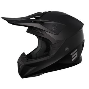 Kinder-Motocross-Helm Shot Pulse Kid 2.0 mattschwarz