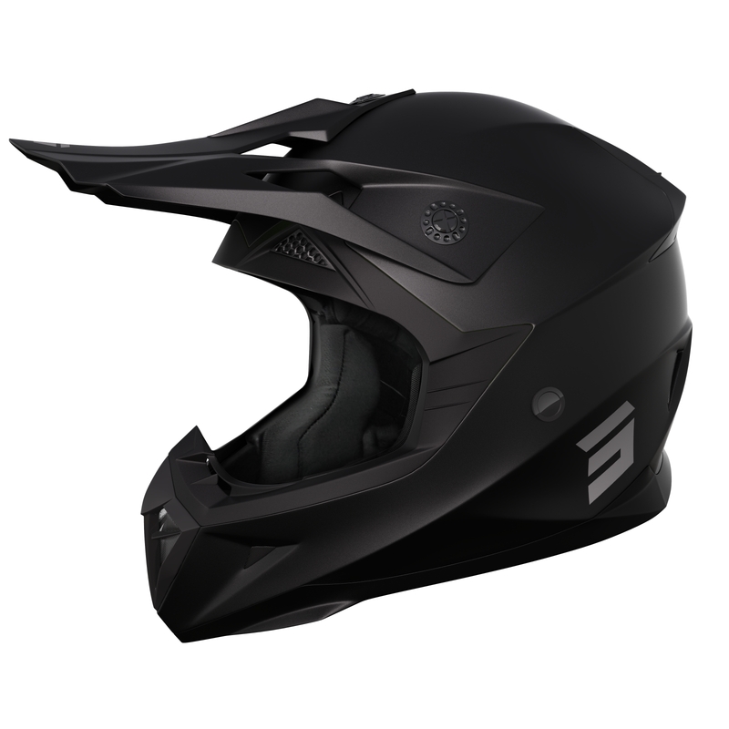 Kinder-Motocross-Helm Shot Pulse Kid 2.0 mattschwarz