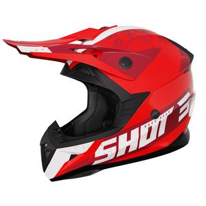 Shot Pulse Airfit Kinder-Motocross-Helm glänzend rot Ausverkauf