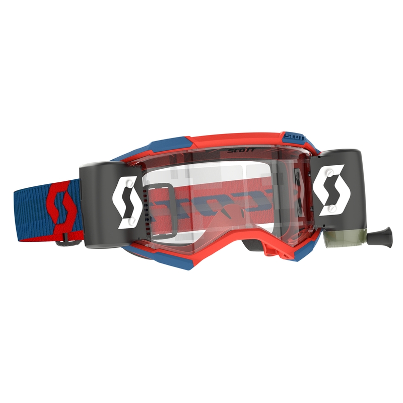 Motocross-Brille Scott Fury WFS blau-fluo-rot