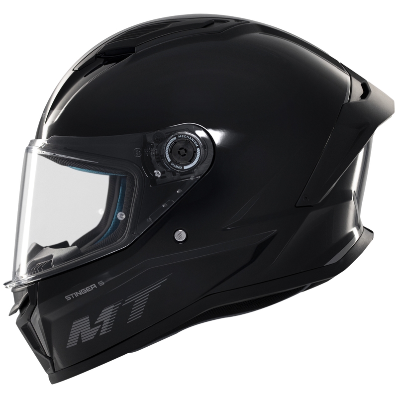 Integrierter Motorradhelm MT Stinger 2 Solid schwarz glänzend