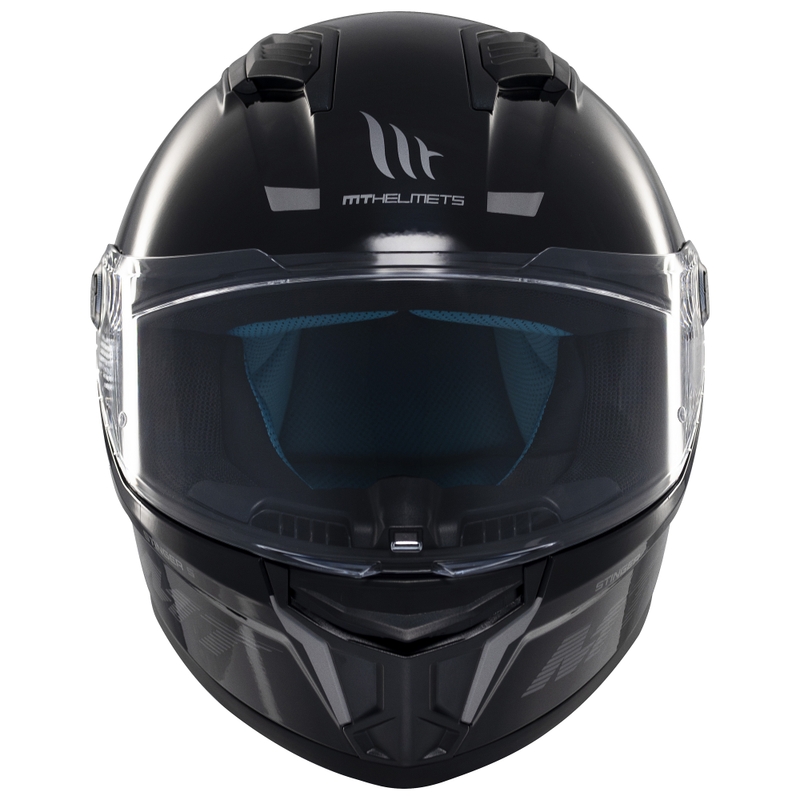 Integrierter Motorradhelm MT Stinger 2 Solid schwarz glänzend