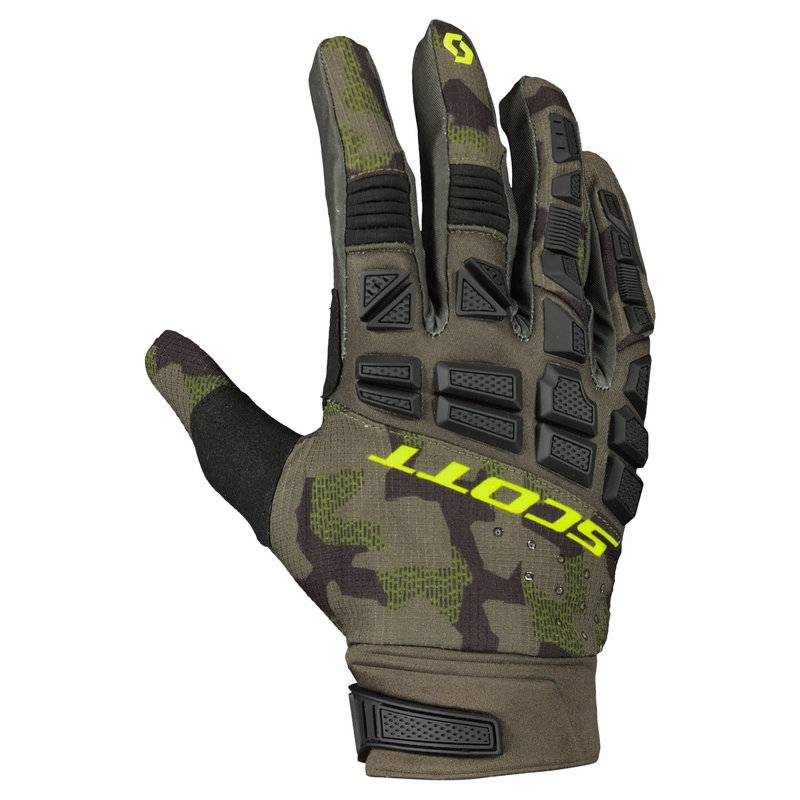 SCOTT X-PLORE PRO Motorradhandschuhe armeegrün-gelb