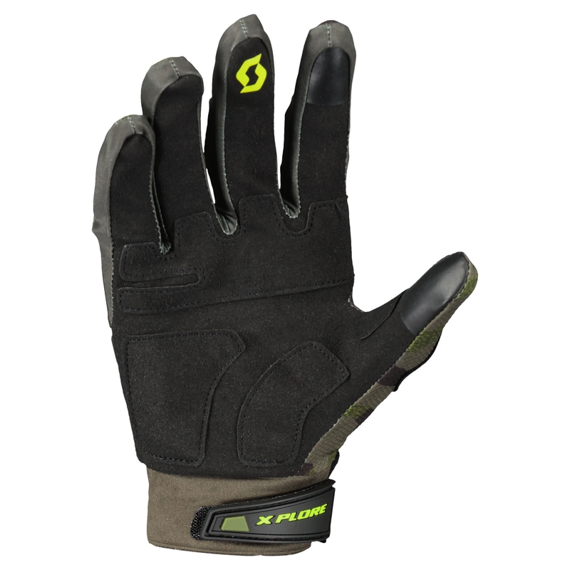 SCOTT X-PLORE PRO Motorradhandschuhe armeegrün-gelb